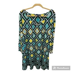 Kaari Blue midi dress. Size 3x. Excellent condition.